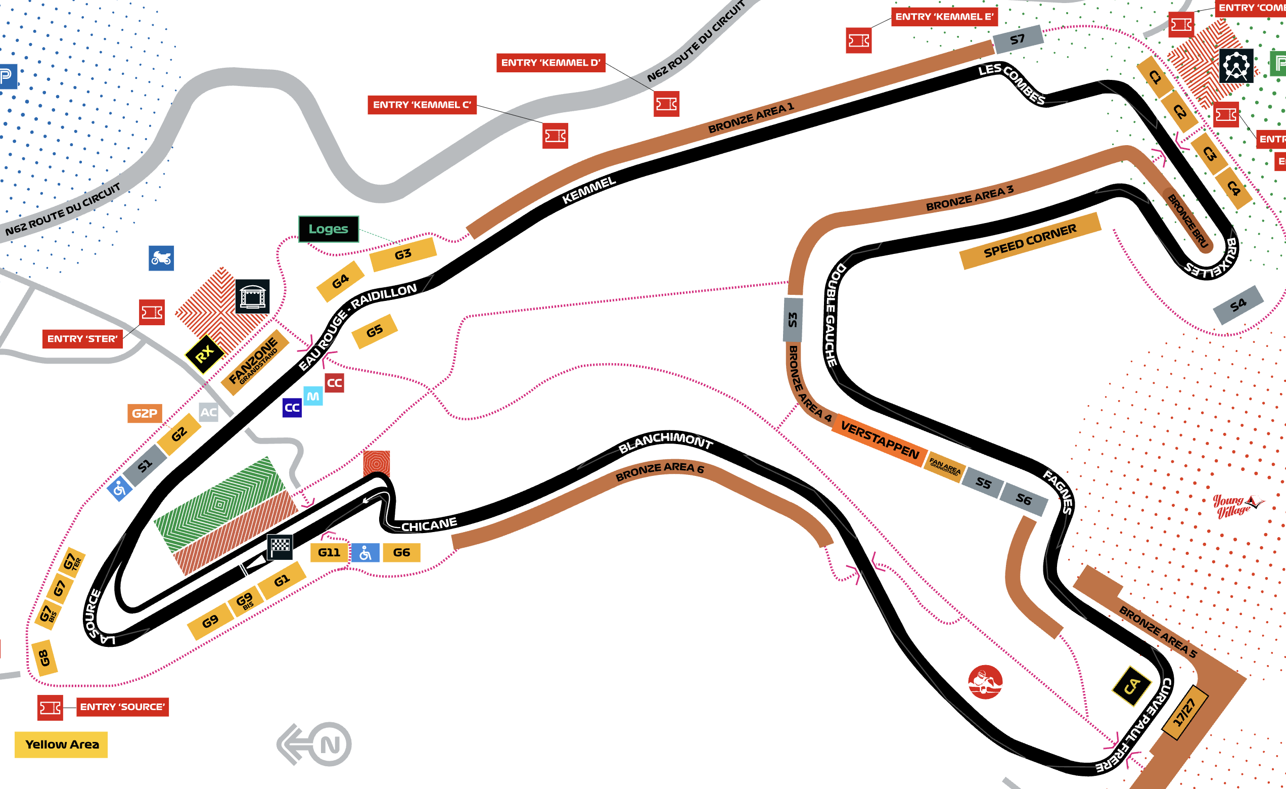 F1 Belgie - Mapa okruhu 2027